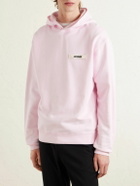 Jacquemus - Logo-Appliquéd Cotton-Jersey Hoodie - Pink