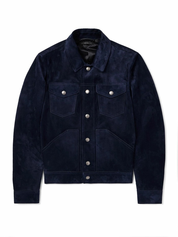 Photo: TOM FORD - Slim-Fit Suede Jacket - Blue