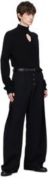 Mugler Black Spiky Leather Belt