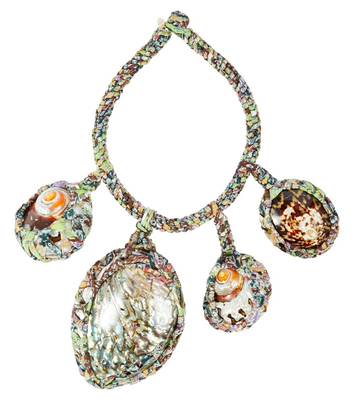 Photo: Chloe - Larry shell-embellished crêpe de chine necklace