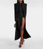 Alex Perry Pinstripe wool-blend coat