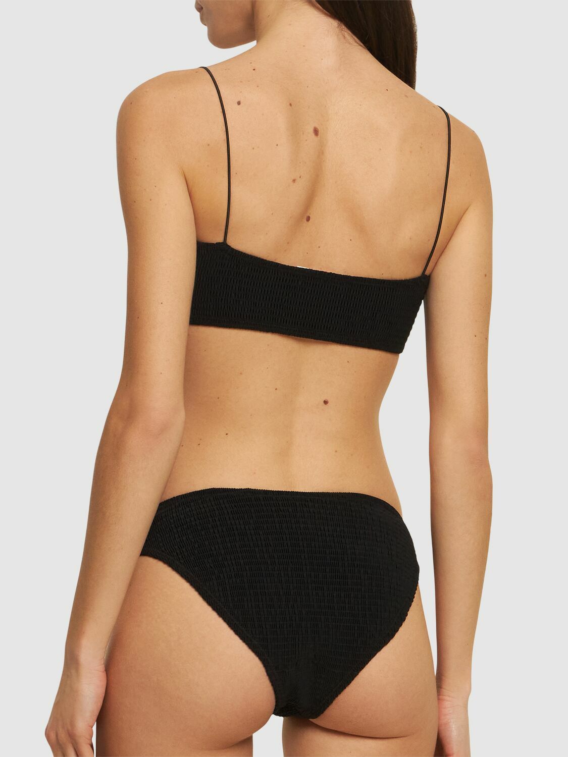 smocked bikini top