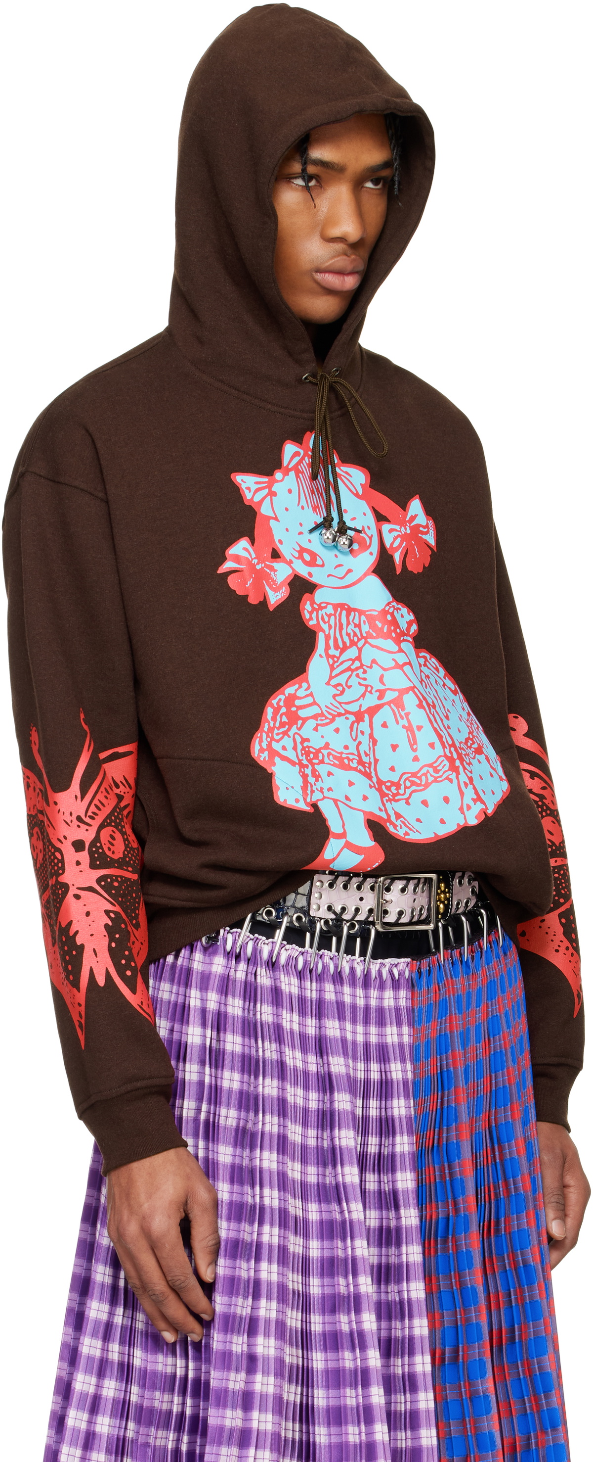 Chopova Lowena Brown Dotty Hoodie