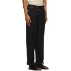 BED J.W. FORD Black Straight Trousers