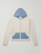 KAPITAL - Colour-Block Cotton-Jersey Zip-Up Hoodie - Neutrals