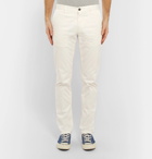 Incotex - Slim-Fit Cotton-Blend Twill Trousers - Men - Cream