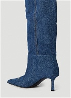 Viola Slouch Denim Boots in Blue