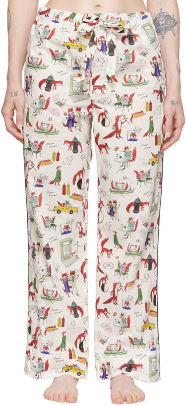 Photo: Maison Kitsuné Multicolor Cotton Pyjama Lounge Pants