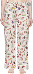 Maison Kitsuné Multicolor Cotton Pyjama Lounge Pants