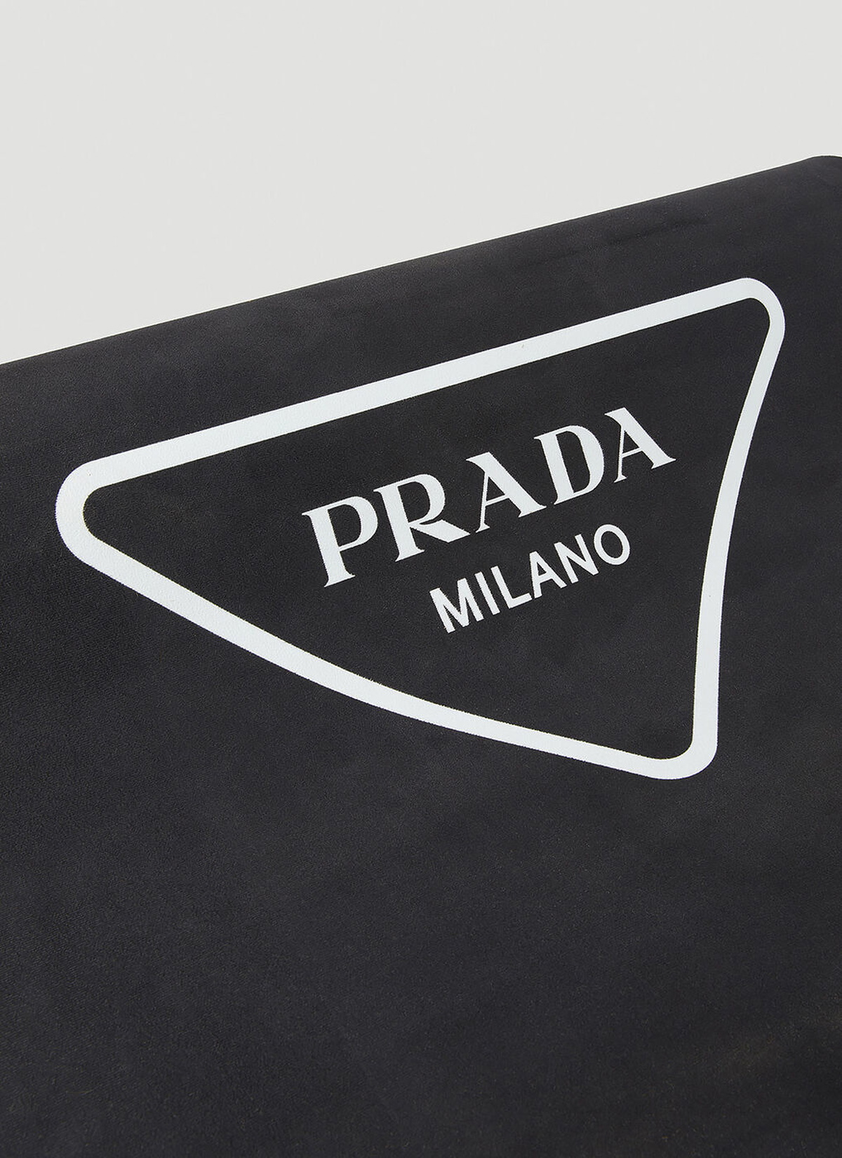 Logo Print Yoga Mat in Black Prada