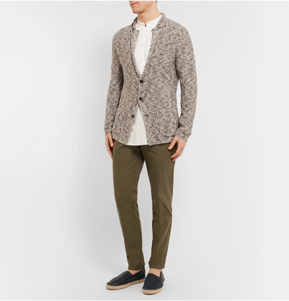 Altea - Mouline Mélange Knitted Cardigan - Men - Brown Altea