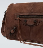 Balenciaga Le City Small suede messenger bag