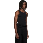 LEMAIRE Black Ribbed Jersey Tank Top