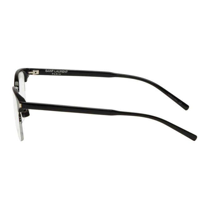 Saint Laurent Black Semi Rimless Glasses