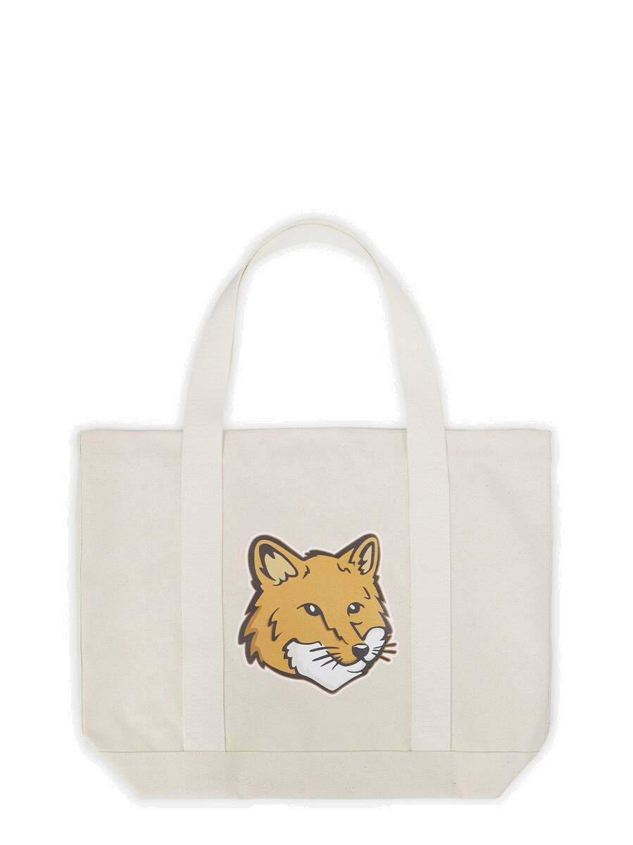★送料無料★PALAIS  TOTE BAG AU05100WW0008 P700 Maison Kitsuné Palais Royal Shopping Bag Ecru | END. (SG)