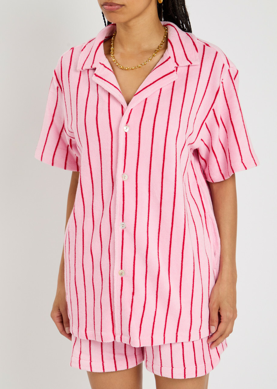 Bongusta Naram Striped Terry Shirt Pink