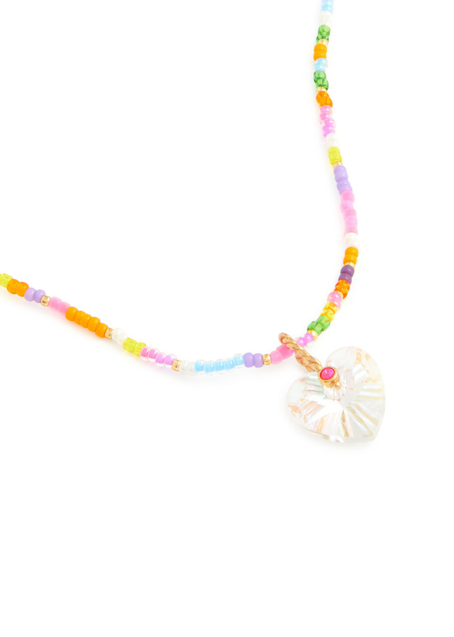 Anni LU Hearty Eldorado 18kt Gold-plated Beaded Necklace - Multicoloured 1 - One Size