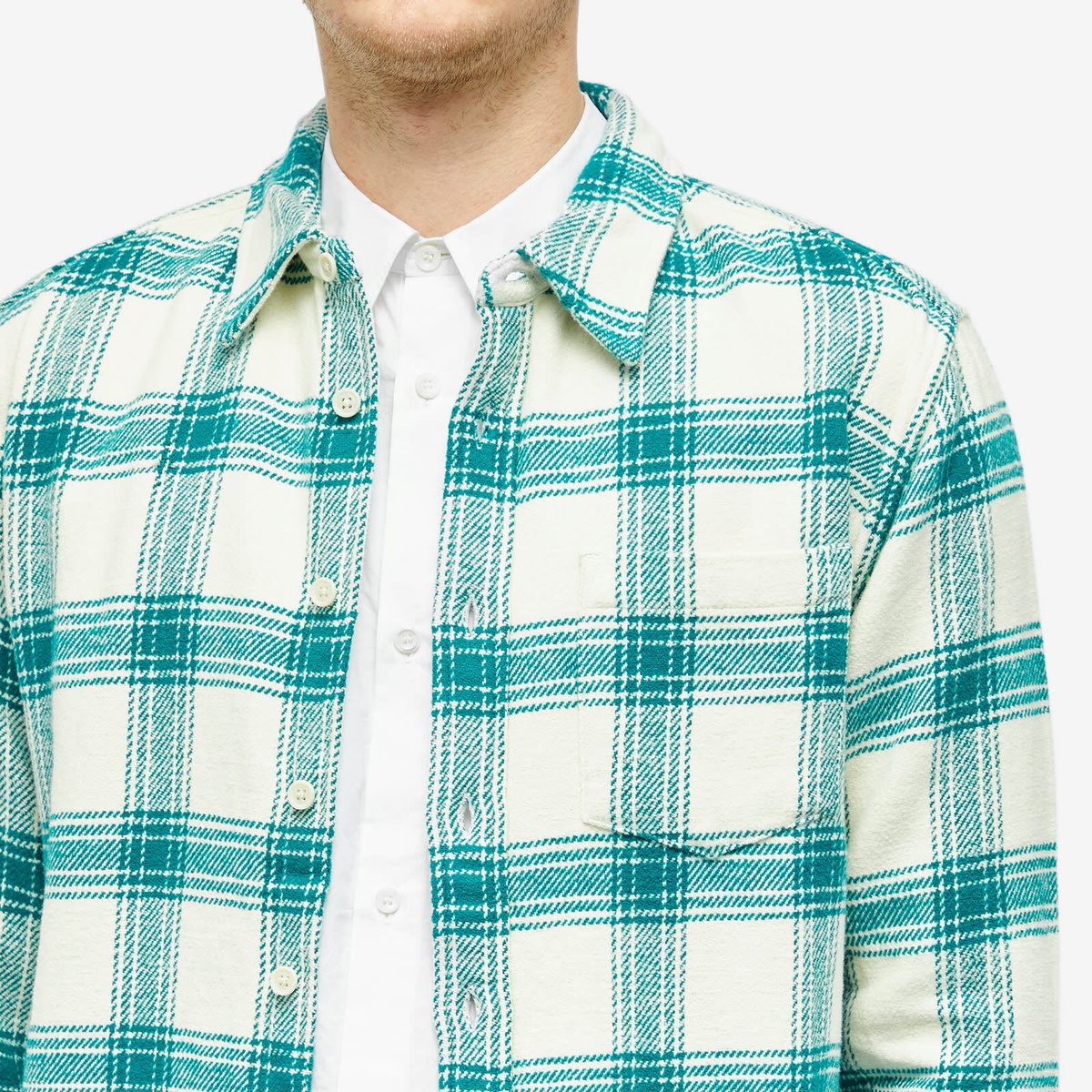 slim fit dress slacks Men's Cotton Check Shirt-Dark Green, Regular Fit, All-Day Comfort main image 1