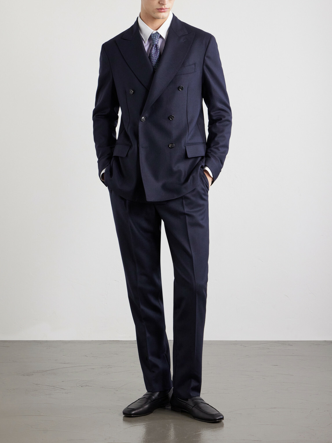 De Petrillo - Sorrento Wool-Twill Suit Jacket - Blue