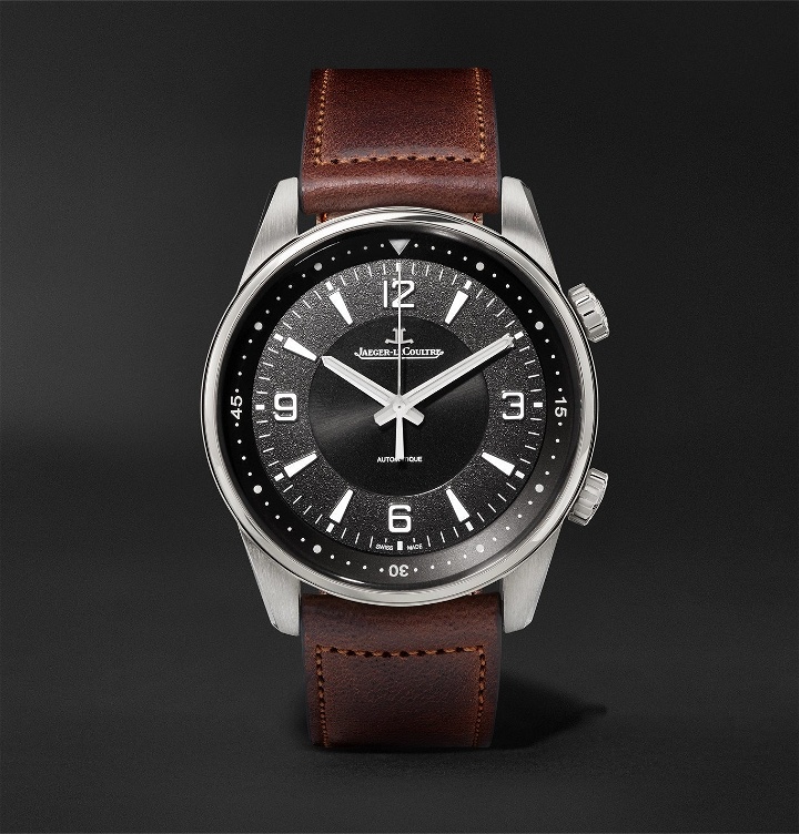 Photo: JAEGER-LECOULTRE - Polaris Automatic Stainless Steel and Leather Watch, Ref. No. Q9008471 - Black