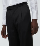 Saint Laurent - High-rise straight silk pants