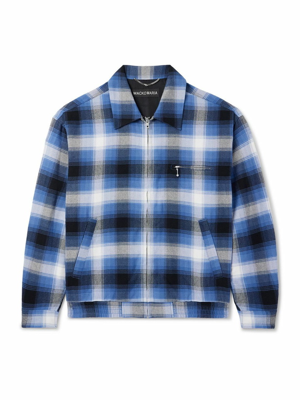 Photo: Wacko Maria - Checked Oxford Shirt Jacket - Blue