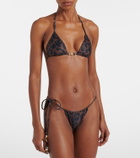 Same Beaded printed bikini bottoms