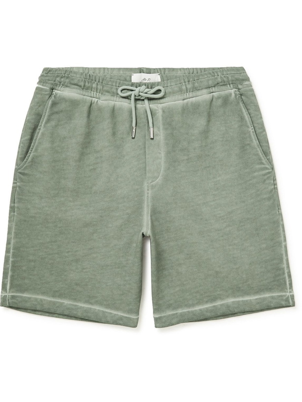 Photo: Mr P. - Cold-Dyed Organic Cotton-Jersey Drawstring Shorts - Green