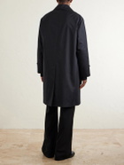 De Petrillo - Structured Cotton-Blend Coat - Black