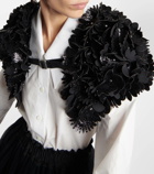 Noir Kei Ninomiya Floral-appliqué harness