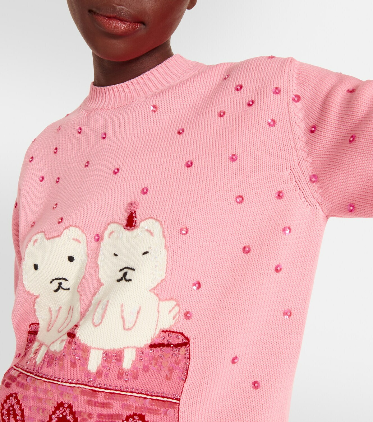 Gucci - x Angela Nguyen embellished cotton sweater Gucci