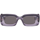 LOEWE Purple Rectangular Sunglasses