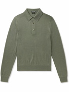 TOM FORD - Cashmere and Silk-Blend Polo Shirt - Green