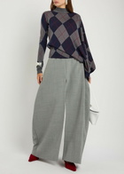 A.W.A.K.E Mode Argyle Wool Jumper Navy
