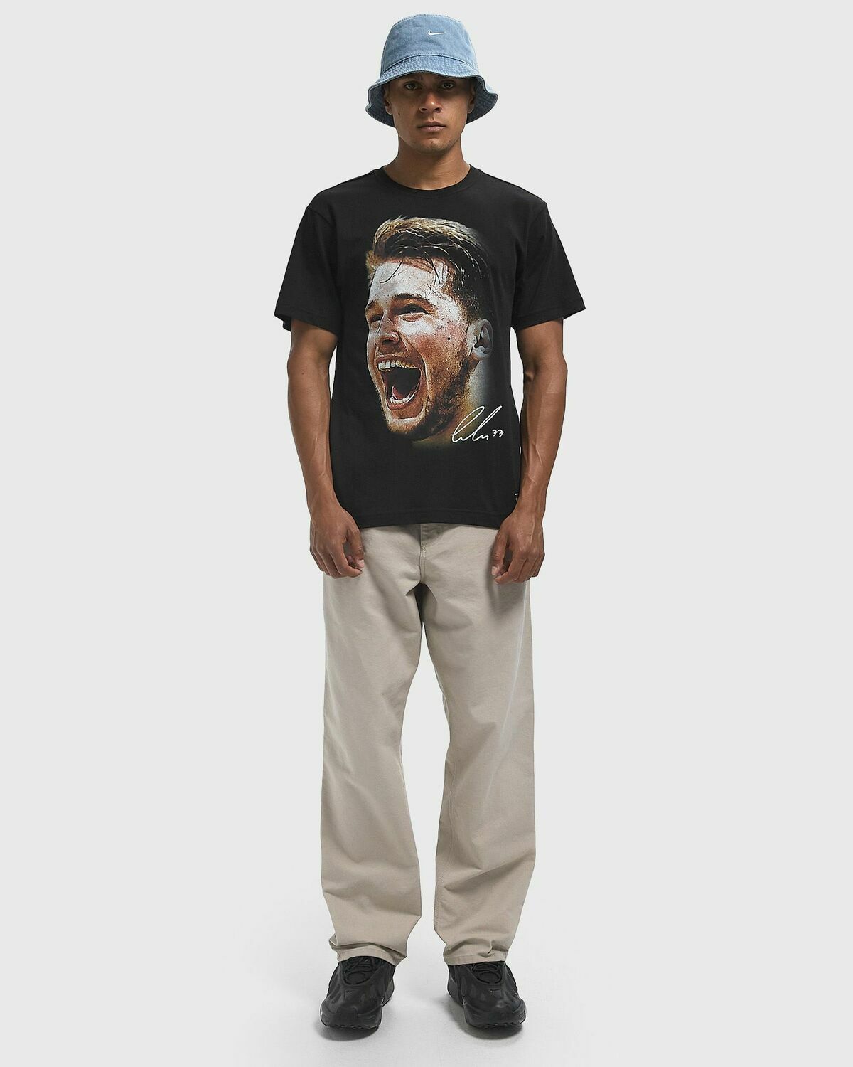 Mitchell & Ness NBPA REAL BIG FACE TEE PLAYERS ASSOC LUKA DONCIC Black Mens Shortsleefe