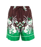 Valentino Printed silk shorts