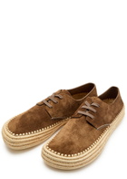 Loewe Rio Espadrille Brushed Suede Sneakers Taupe