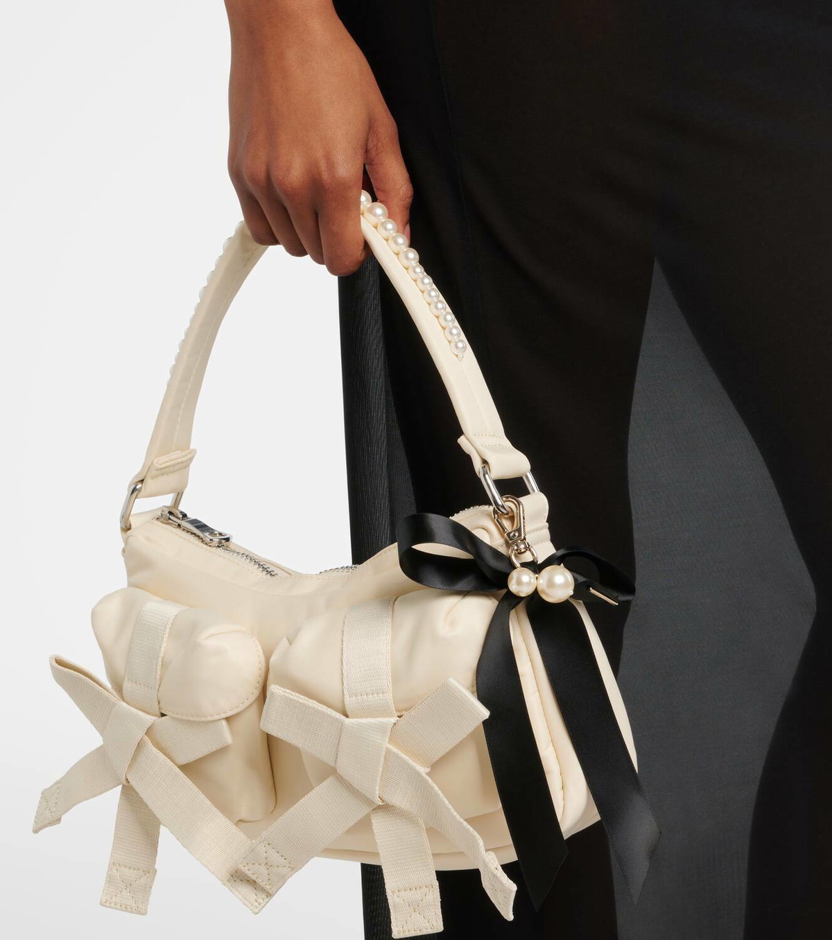 Simone Rocha Faux pearl-embellished keychain