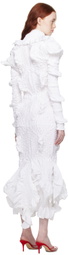 Feben White Twist Midi Dress