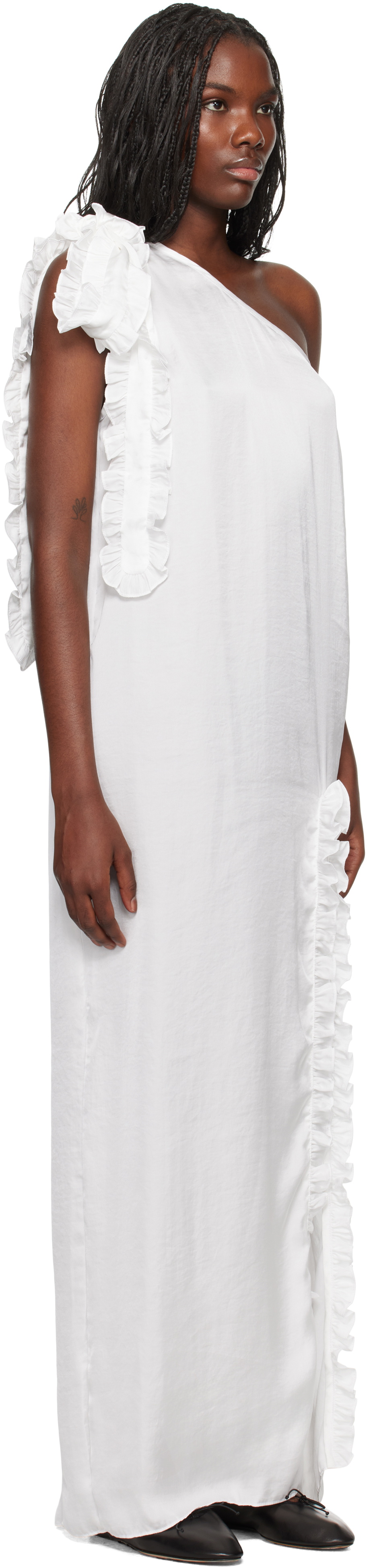 Kika Vargas SSENSE Exclusive White Aretha Maxi Dress