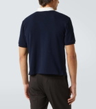 Miu Miu Logo cropped cotton piqué polo shirt