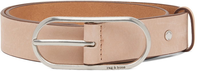Photo: rag & bone Beige Rounded Rebound Suede Belt