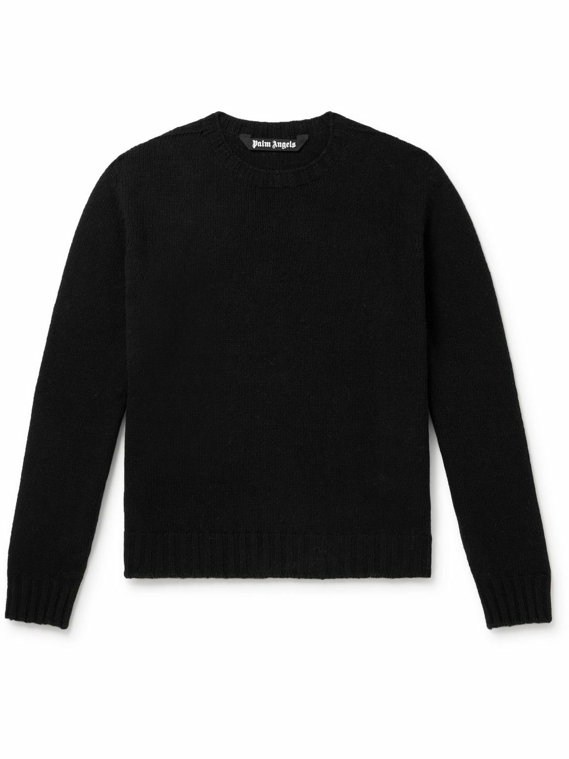 Photo: Palm Angels - Logo-Jacquard Wool-Blend Sweater - Black