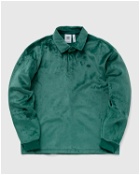 Adidas Premium Essentials+ Velour Ls Polo Green - Mens - Polos
