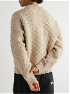 Visvim - Checkerboard Crocheted Wool Sweater - Neutrals