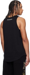 mastermind JAPAN Black Glass Beaded Loopwheel Tank Top