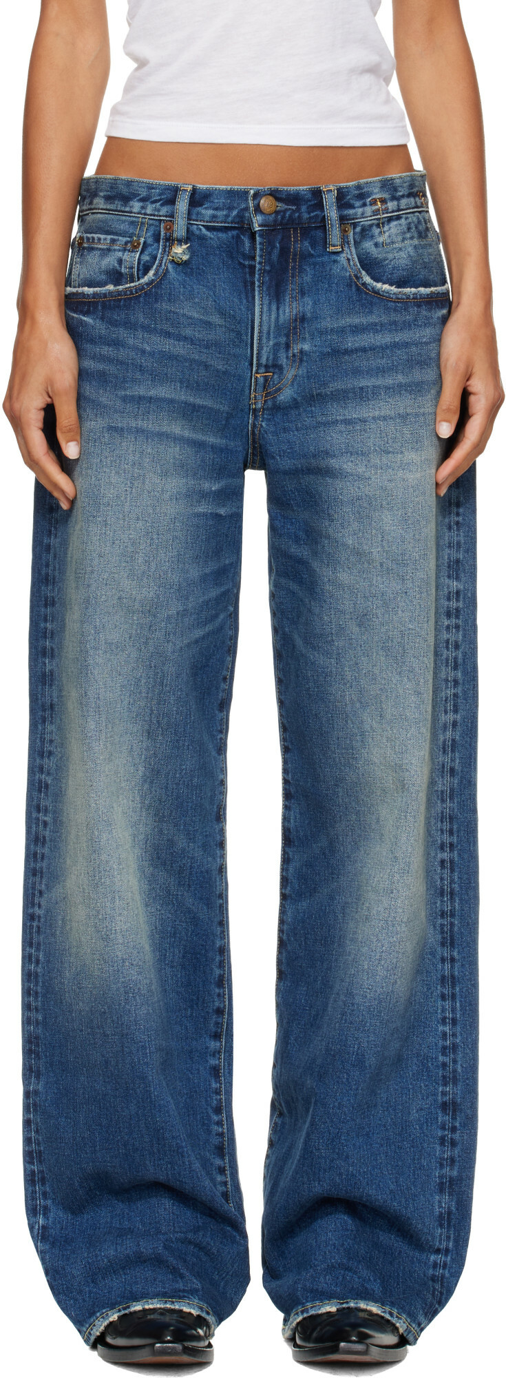 R13 Blue D'Arcy Loose Jeans