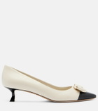 Ferragamo Zelma bow-detail leather pumps