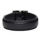 Saint Laurent Black Snake Embossed Bracelet