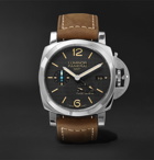 Panerai - Luminor 1950 3 Days Acciaio 42mm Stainless Steel and Leather Watch - Black